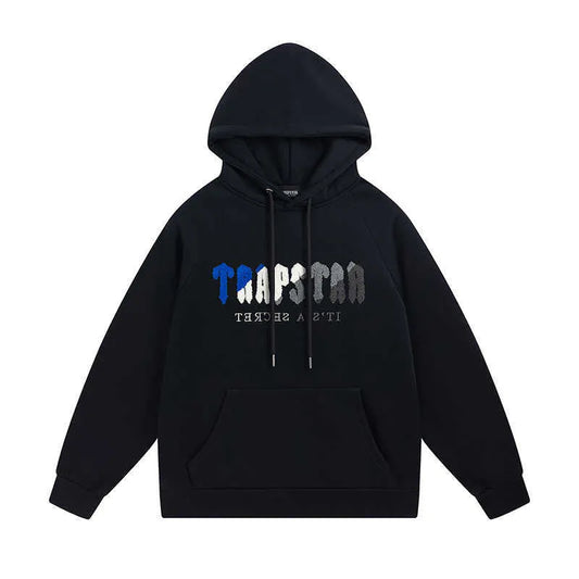 Conjunto Trapstar Chenille Decoded Preto/Azul
