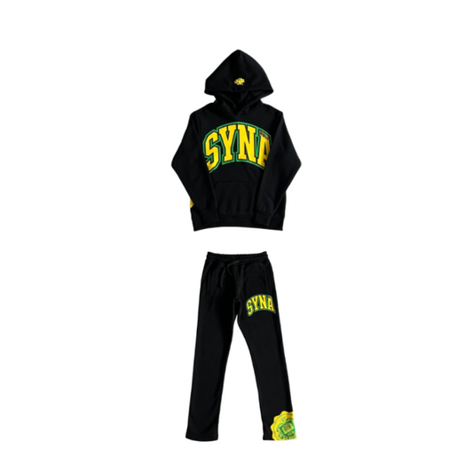 Conjunto SYNA World Preto/Amarelo/Verde