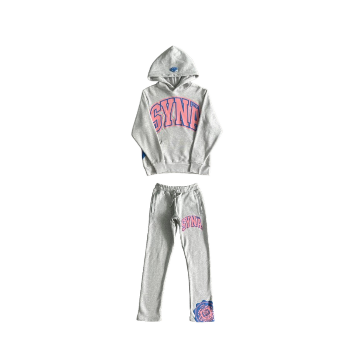 Conjunto SYNA World Cinza/Azul/Rosa