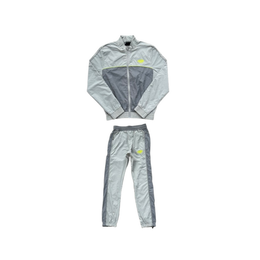 Conjunto Corta Vento SYNA World Cinza e Verde