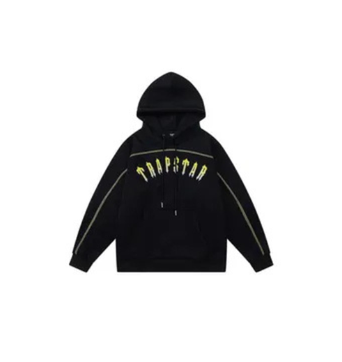 Conjunto Trapstar Rongate Arch Chenille x Central Cee Preto/Amarelo