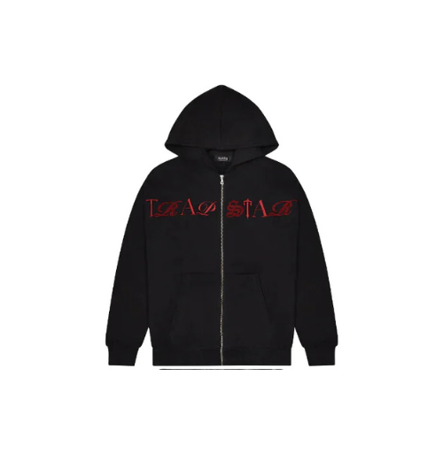 Conjunto Trapstar Widcard Zip "Preto/Vermelho"