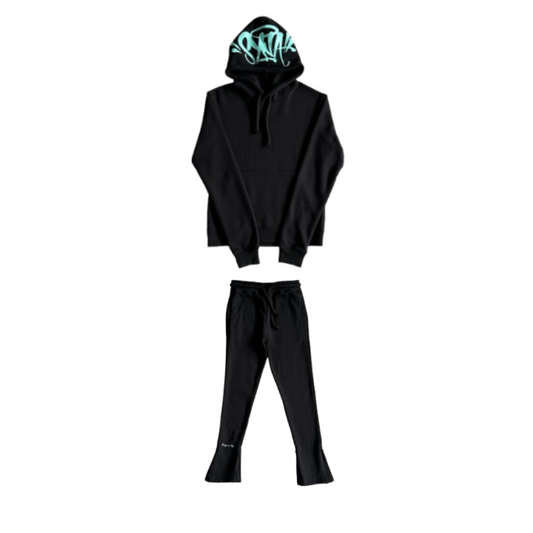 Conjunto SYNA WORLD Preto/Verde Água