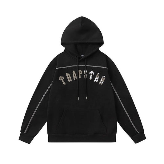 Conjunto Trapstar Irongate Chenille Arch "Preto/Cinza"