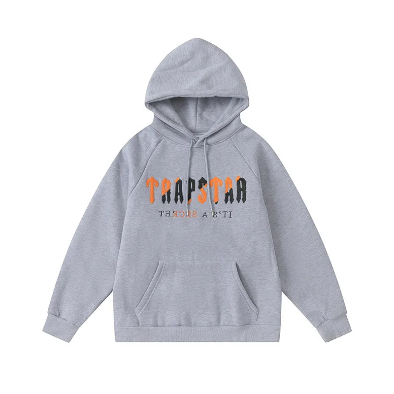 Conjunto Trapstar Chenille Decoded Cinza/Laranja