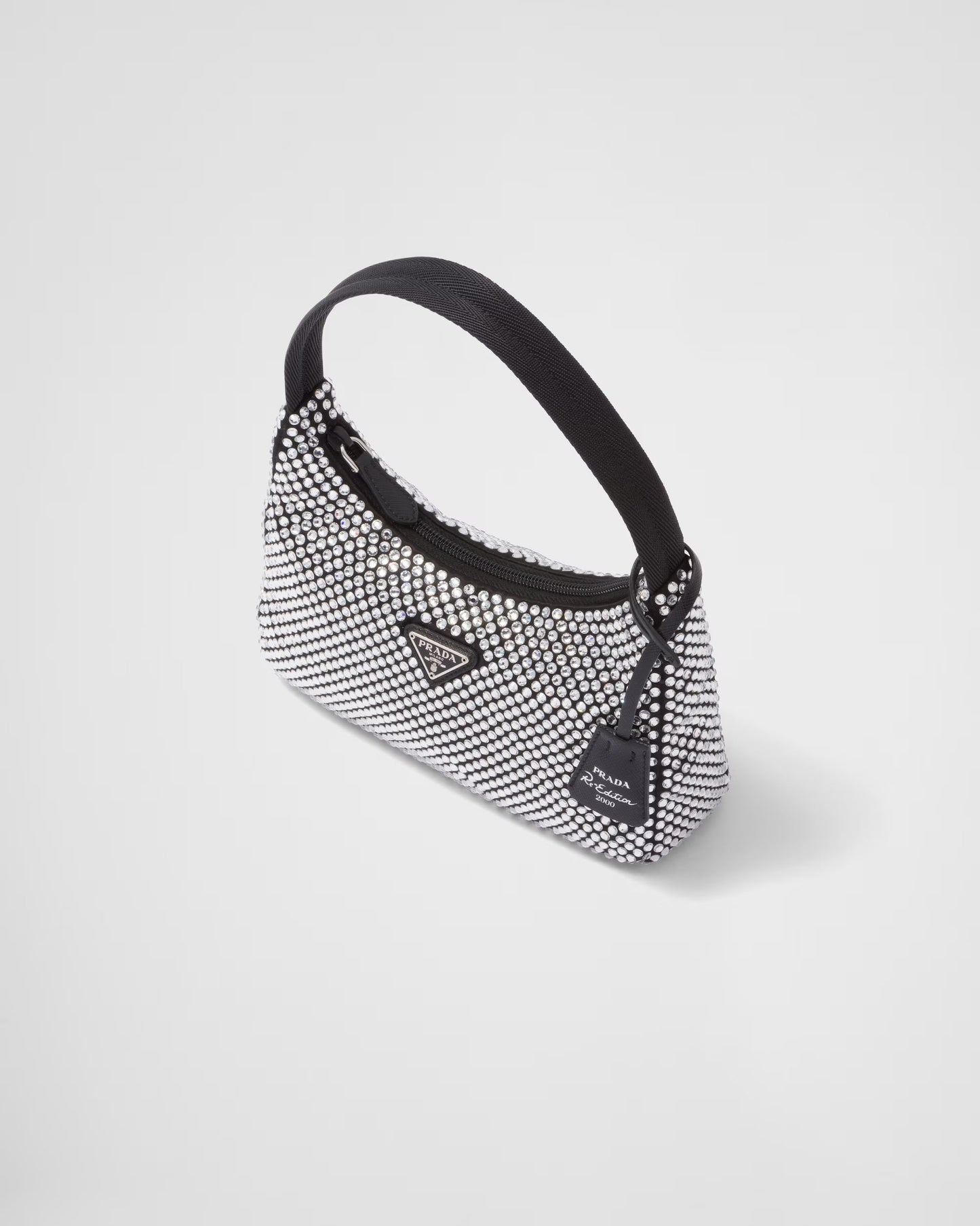 Bolsa em Cetim com Cristais Prada Re-Edition 2000