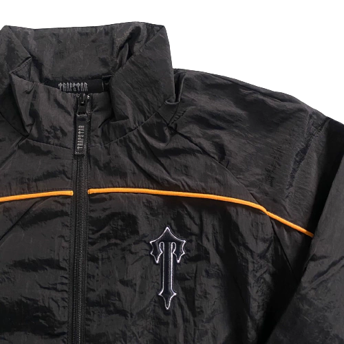 Conjunto Trapstar Arch Panel Shellsuit "Preto/Laranja"