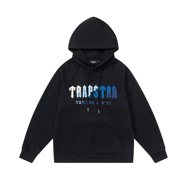Conjunto Trapstar Chenille Decoded Preto/Azul