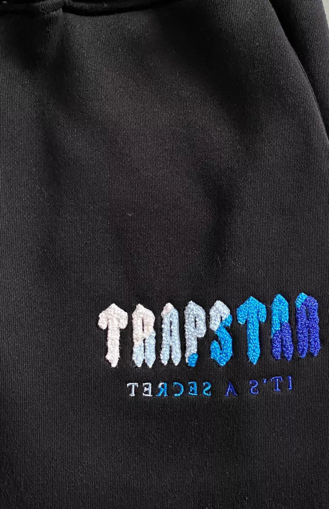 Conjunto Trapstar Chenille Decoded Preto/Azul