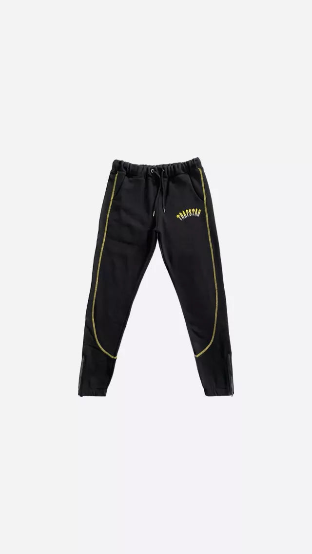 Conjunto Trapstar Rongate Arch Chenille x Central Cee Preto/Amarelo