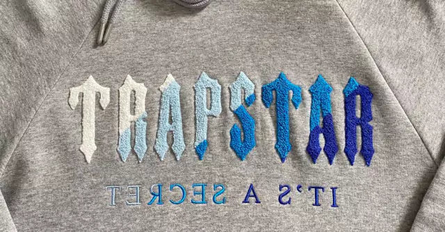 Conjunto Trapstar Chenille Decoded Cinza/Azul
