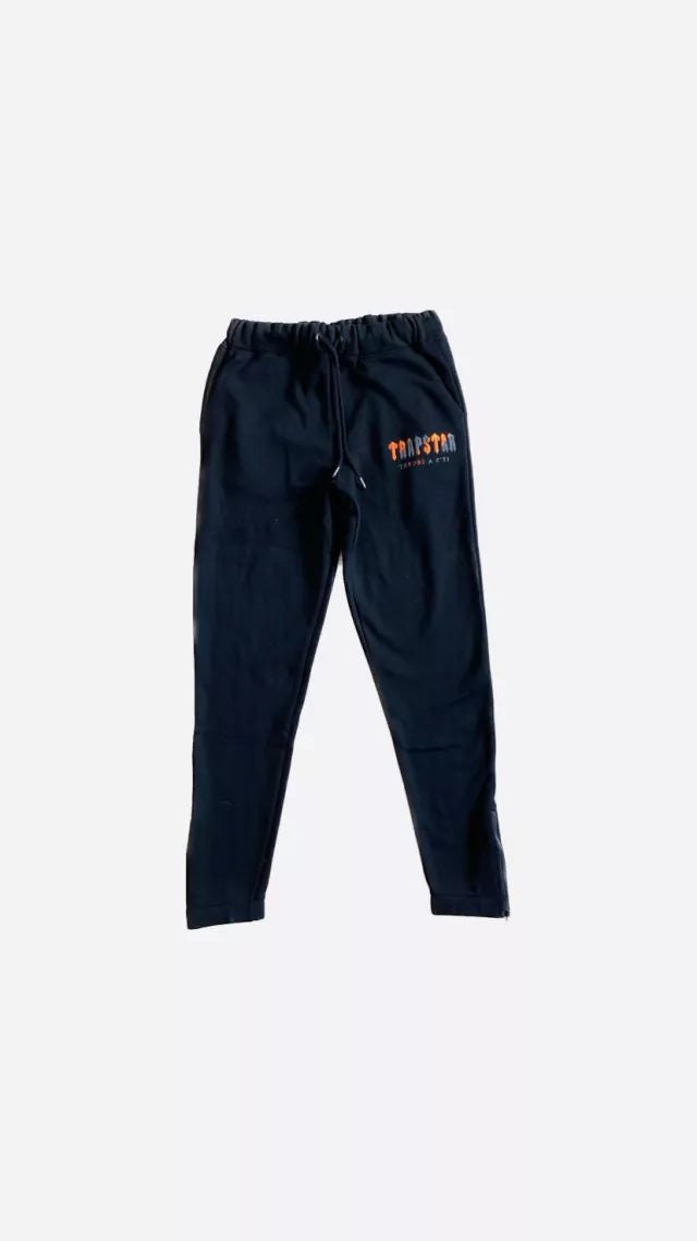 Conjunto Trapstar Chenille Decoded Preto/Laranja